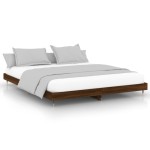 vidaXL Cadru de pat fără saltea Stejar maro 200x200 cm Lemn prelucrat vidaXL Cadru de pat fără saltea Stejar maro 200x200 cm Lemn prelucrat