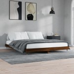 vidaXL Cadru de pat fără saltea Stejar maro 200x200 cm Lemn prelucrat vidaXL Cadru de pat fără saltea Stejar maro 200x200 cm Lemn prelucrat