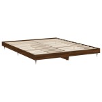 vidaXL Cadru de pat fără saltea Stejar maro 200x200 cm Lemn prelucrat vidaXL Cadru de pat fără saltea Stejar maro 200x200 cm Lemn prelucrat
