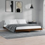 vidaXL Cadru de pat fără saltea Stejar maro 200x200 cm Lemn prelucrat vidaXL Cadru de pat fără saltea Stejar maro 200x200 cm Lemn prelucrat