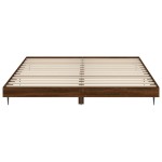 vidaXL Cadru de pat fără saltea Stejar maro 200x200 cm Lemn prelucrat vidaXL Cadru de pat fără saltea Stejar maro 200x200 cm Lemn prelucrat