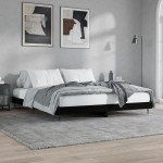 vidaXL Cadru de pat fără saltea Negru 180x200cm Lemn prelucrat