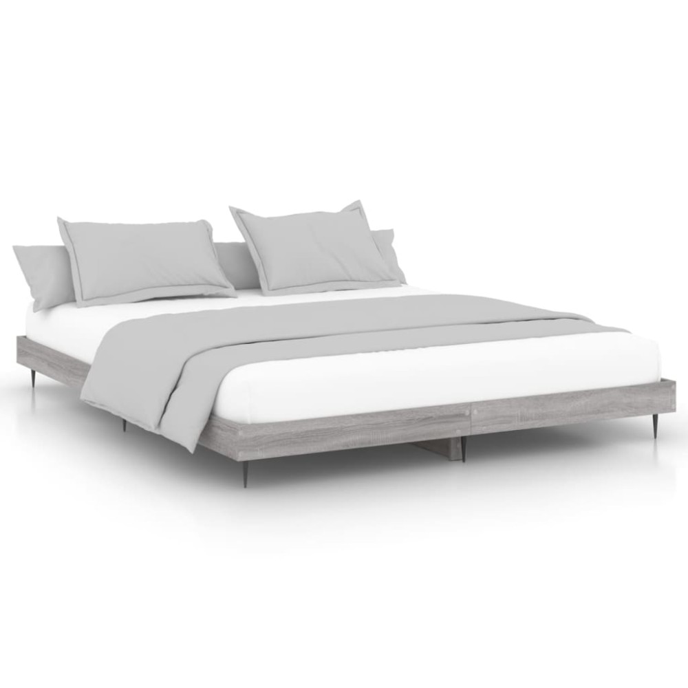 vidaXL Cadru de pat fără saltea Gri Sonoma 180x200cm Lemn prelucrat