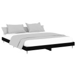 vidaXL Cadru de pat fără saltea Negru 160x200cm Lemn prelucrat