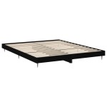 vidaXL Cadru de pat fără saltea Negru 160x200cm Lemn prelucrat