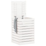 vidaXL Coș de rufe, alb, 44x44x66 cm, lemn masiv de pin vidaXL Coș de rufe, alb, 44x44x66 cm, lemn masiv de pin
