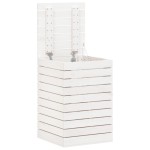 vidaXL Coș de rufe, alb, 44x44x66 cm, lemn masiv de pin vidaXL Coș de rufe, alb, 44x44x66 cm, lemn masiv de pin