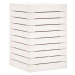 vidaXL Coș de rufe, alb, 44x44x66 cm, lemn masiv de pin vidaXL Coș de rufe, alb, 44x44x66 cm, lemn masiv de pin
