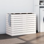 vidaXL Coș de rufe, alb, 88,5x44x66 cm, lemn masiv de pin vidaXL Coș de rufe, alb, 88,5x44x66 cm, lemn masiv de pin