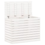 vidaXL Coș de rufe, alb, 88,5x44x66 cm, lemn masiv de pin vidaXL Coș de rufe, alb, 88,5x44x66 cm, lemn masiv de pin