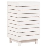 vidaXL Coș de rufe, alb, 44x44x76 cm, lemn masiv de pin vidaXL Coș de rufe, alb, 44x44x76 cm, lemn masiv de pin