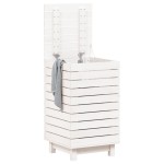vidaXL Coș de rufe, alb, 44x44x76 cm, lemn masiv de pin vidaXL Coș de rufe, alb, 44x44x76 cm, lemn masiv de pin