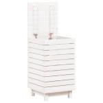 vidaXL Coș de rufe, alb, 44x44x76 cm, lemn masiv de pin vidaXL Coș de rufe, alb, 44x44x76 cm, lemn masiv de pin