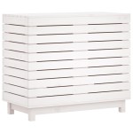 vidaXL Coș de rufe, alb, 88,5x44x76 cm, lemn masiv de pin vidaXL Coș de rufe, alb, 88,5x44x76 cm, lemn masiv de pin