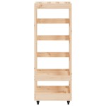 vidaXL Suport de bușteni cu roți, 40x49x110 cm, lemn masiv pin