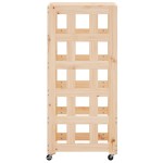 vidaXL Suport de bușteni cu roți, 40x49x110 cm, lemn masiv pin