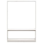 vidaXL Cuier haine cu pantofar alb 113x40x157,5 cm lemn masiv de pin vidaXL Cuier haine cu pantofar alb 113x40x157,5 cm lemn masiv de pin