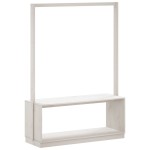 vidaXL Cuier haine cu pantofar alb 113x40x157,5 cm lemn masiv de pin vidaXL Cuier haine cu pantofar alb 113x40x157,5 cm lemn masiv de pin