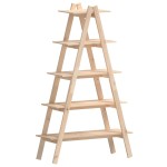 vidaXL Raft cu 5 niveluri în formă de A 110x40x180,5 cm lemn masiv pin