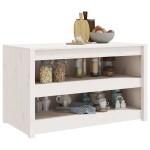 vidaXL Dulap bucătărie de exterior, alb, 106x55x64 cm, lemn masiv pin vidaXL Dulap bucătărie de exterior, alb, 106x55x64 cm, lemn masiv pin