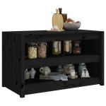 vidaXL Dulap bucătărie de exterior negru, 106x55x64 cm, lemn masiv pin vidaXL Dulap bucătărie de exterior negru, 106x55x64 cm, lemn masiv pin