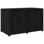 vidaXL Dulap bucătărie de exterior negru, 106x55x64 cm, lemn masiv pin vidaXL Dulap bucătărie de exterior negru, 106x55x64 cm, lemn masiv pin