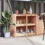 vidaXL Dulap bucătărie de exterior, 106x55x92 cm, lemn masiv pin vidaXL Dulap bucătărie de exterior, 106x55x92 cm, lemn masiv pin