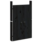 vidaXL Uși de bucătărie de exterior, negru, 50x9x82 cm, lemn masiv pin vidaXL Uși de bucătărie de exterior, negru, 50x9x82 cm, lemn masiv pin
