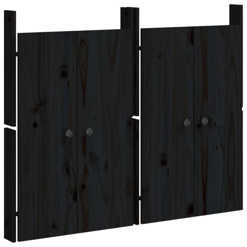 vidaXL Uși de bucătărie de exterior 2 buc., negru, 50x9x82 cm