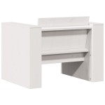 vidaXL Canapea de grădină, alb, 79x60x62 cm, lemn masiv pin vidaXL Canapea de grădină, alb, 79x60x62 cm, lemn masiv pin