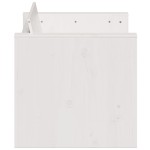 vidaXL Canapea de grădină 2 locuri, alb 134x60x62 cm, lemn masiv pin