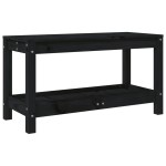 vidaXL Bancă de grădină, negru, 82,5x35x45 cm, lemn masiv de pin vidaXL Bancă de grădină, negru, 82,5x35x45 cm, lemn masiv de pin
