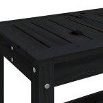 vidaXL Bancă de grădină, negru, 82,5x35x45 cm, lemn masiv de pin vidaXL Bancă de grădină, negru, 82,5x35x45 cm, lemn masiv de pin
