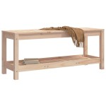 vidaXL Bancă de grădină, 108x35x45 cm, lemn masiv de pin vidaXL Bancă de grădină, 108x35x45 cm, lemn masiv de pin