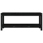 vidaXL Bancă de grădină, negru, 108x35x45 cm, lemn masiv de pin vidaXL Bancă de grădină, negru, 108x35x45 cm, lemn masiv de pin