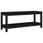 vidaXL Bancă de grădină, negru, 108x35x45 cm, lemn masiv de pin vidaXL Bancă de grădină, negru, 108x35x45 cm, lemn masiv de pin
