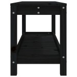 vidaXL Bancă de grădină, negru, 108x35x45 cm, lemn masiv de pin vidaXL Bancă de grădină, negru, 108x35x45 cm, lemn masiv de pin