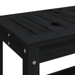 vidaXL Bancă de grădină, negru, 108x35x45 cm, lemn masiv de pin vidaXL Bancă de grădină, negru, 108x35x45 cm, lemn masiv de pin