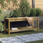 vidaXL Bancă de grădină, 108x35x45 cm, lemn masiv de pin tratat vidaXL Bancă de grădină, 108x35x45 cm, lemn masiv de pin tratat