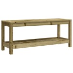 vidaXL Bancă de grădină, 108x35x45 cm, lemn masiv de pin tratat vidaXL Bancă de grădină, 108x35x45 cm, lemn masiv de pin tratat