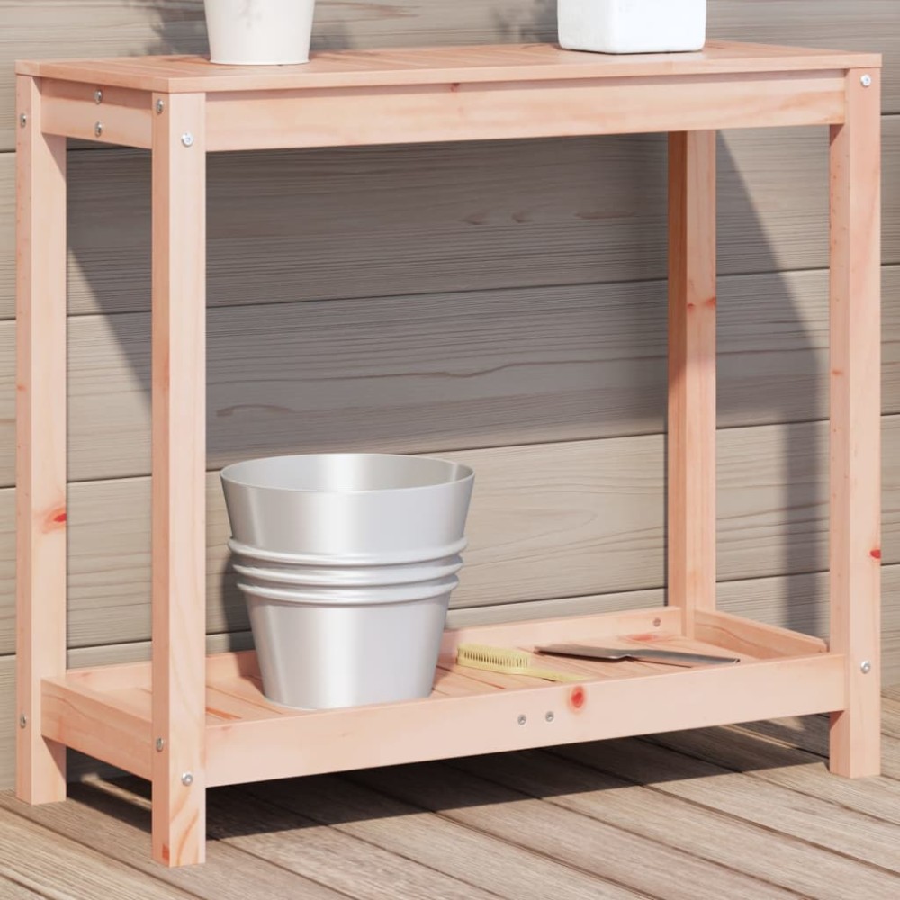vidaXL Masă de plantare cu raft, 82,5x35x75 cm, lemn masiv de pin
