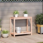 vidaXL Masă de plantare cu raft, 82,5x35x75 cm, lemn masiv de pin vidaXL Masă de plantare cu raft, 82,5x35x75 cm, lemn masiv de pin