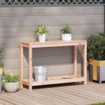 vidaXL Masă de plantare cu raft, 108x35x75 cm, lemn masiv douglas vidaXL Masă de plantare cu raft, 108x35x75 cm, lemn masiv douglas