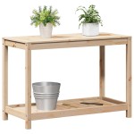 vidaXL Masă de plantare cu poliță, 108x50x75 cm, lemn masiv de pin vidaXL Masă de plantare cu poliță, 108x50x75 cm, lemn masiv de pin