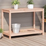 vidaXL Masă de plantare cu raft, 108x50x75 cm, lemn masiv douglas vidaXL Masă de plantare cu raft, 108x50x75 cm, lemn masiv douglas