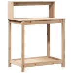 vidaXL Masă de plantare cu rafturi, 82,5x50x109,5 cm, lemn masiv pin vidaXL Masă de plantare cu rafturi, 82,5x50x109,5 cm, lemn masiv pin