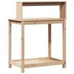 vidaXL Masă de plantare cu rafturi, 82,5x50x109,5 cm, lemn masiv pin vidaXL Masă de plantare cu rafturi, 82,5x50x109,5 cm, lemn masiv pin