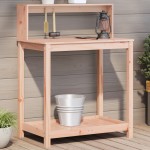 vidaXL Masă de plantare cu rafturi 82,5x50x109,5 cm lemn masiv douglas vidaXL Masă de plantare cu rafturi 82,5x50x109,5 cm lemn masiv douglas
