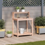 vidaXL Masă de plantare cu rafturi 82,5x50x109,5 cm lemn masiv douglas vidaXL Masă de plantare cu rafturi 82,5x50x109,5 cm lemn masiv douglas