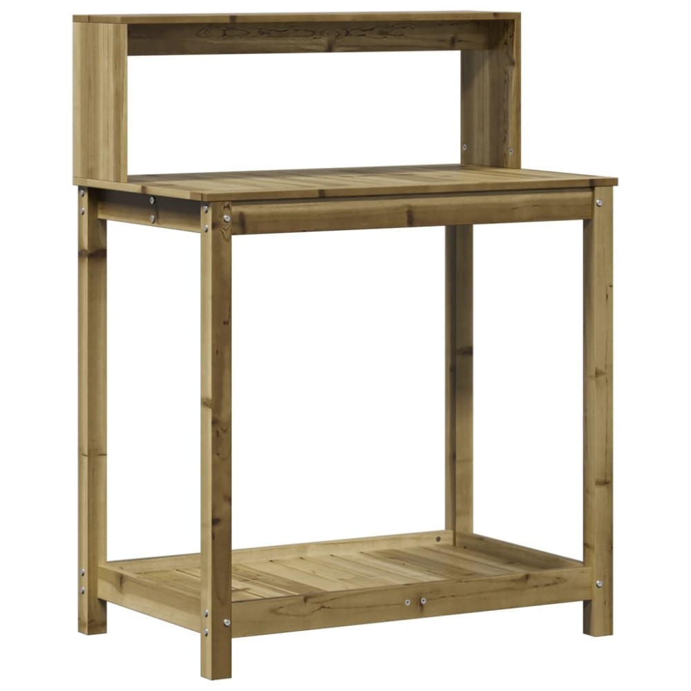 vidaXL Masă de plantare cu rafturi, 82,5x50x109,5 cm, lemn pin tratat